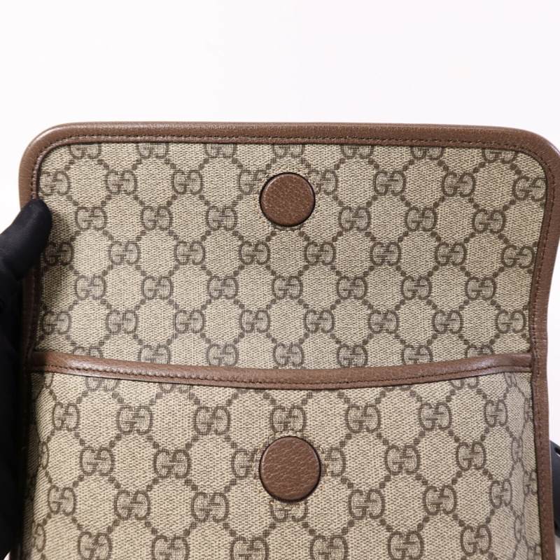 GUCCI 塗層帆布GG Supreme Waist Bag金扣腰包-15