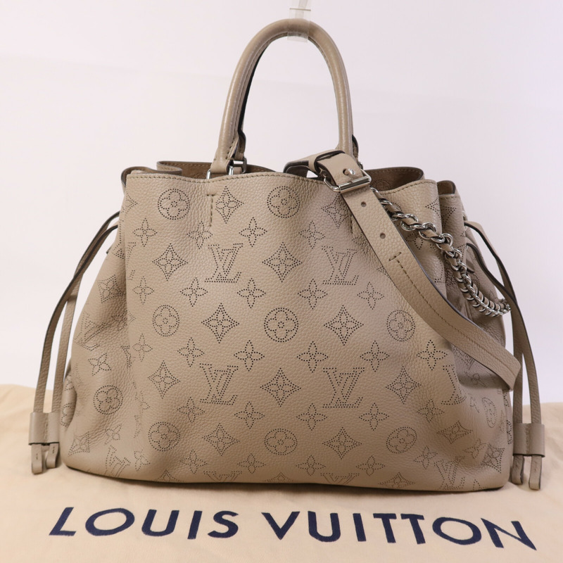 LOUIS VUITTON Mahina Bella Tote銀扣鏈帶手挽肩背兩用袋-8