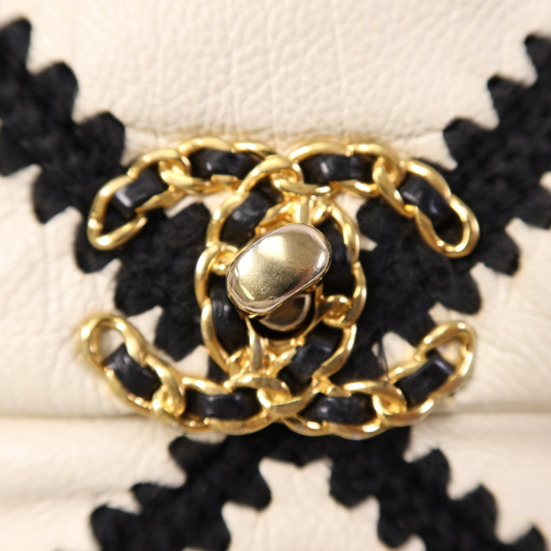CHANEL 牛皮皮革Chanel 19 Large金扣鏈帶手挽肩背兩用袋-6