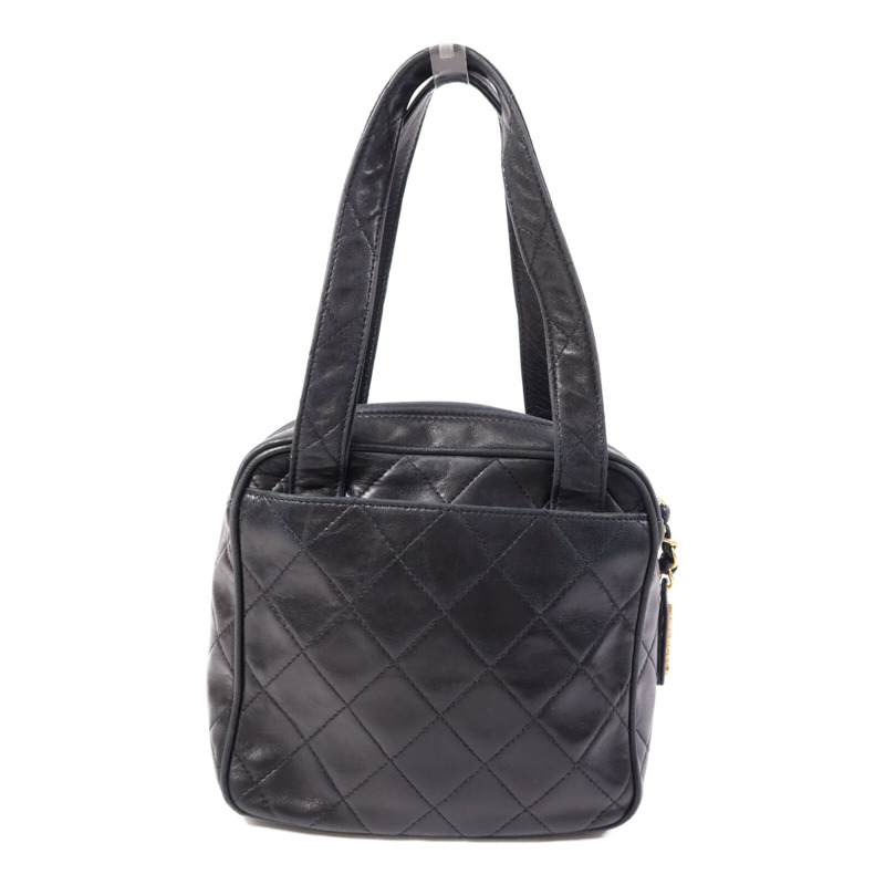 CHANEL 羊皮皮革Handbag金扣手挽袋-1