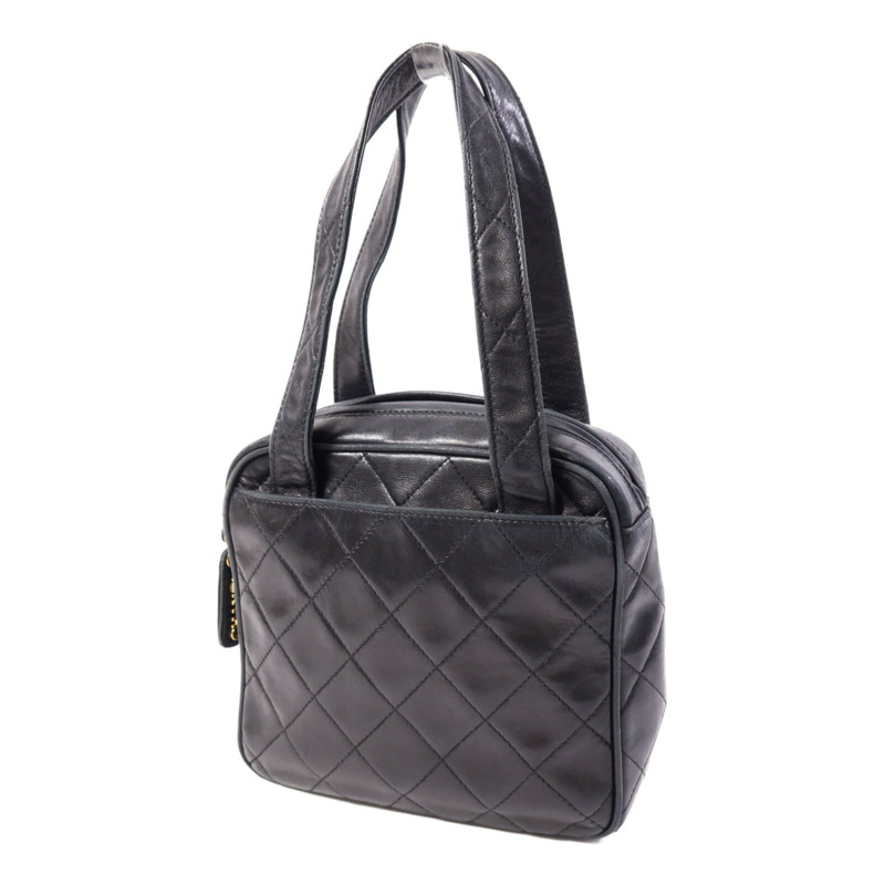 CHANEL 羊皮皮革Handbag金扣手挽袋-2