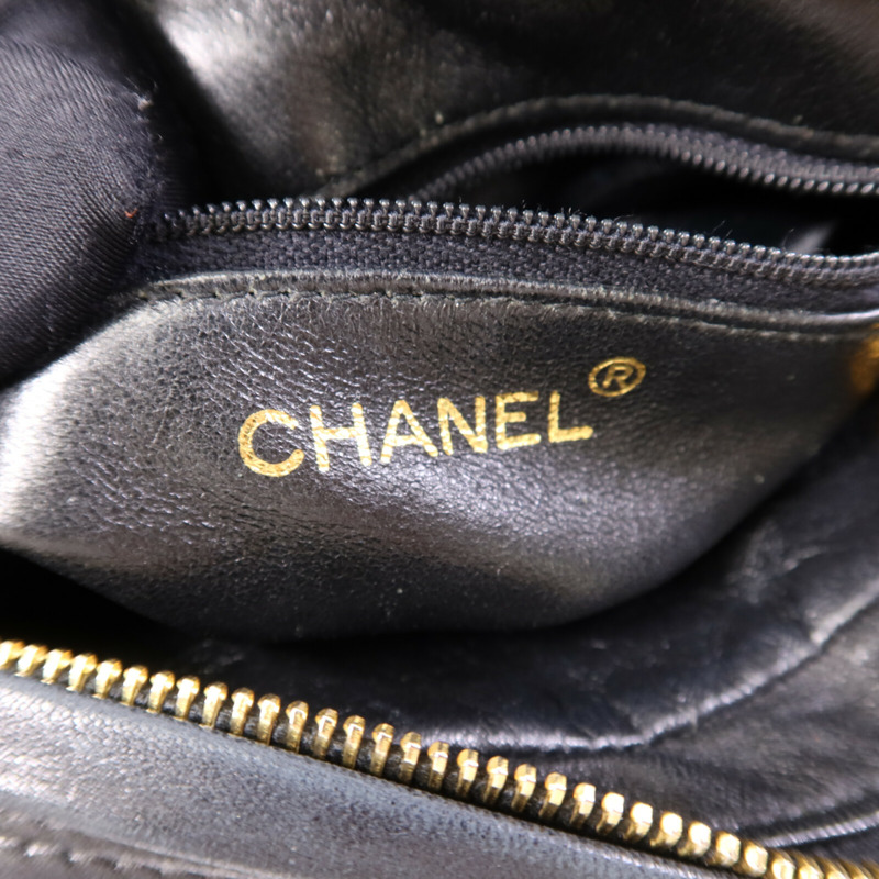 CHANEL 羊皮皮革Handbag金扣手挽袋-5