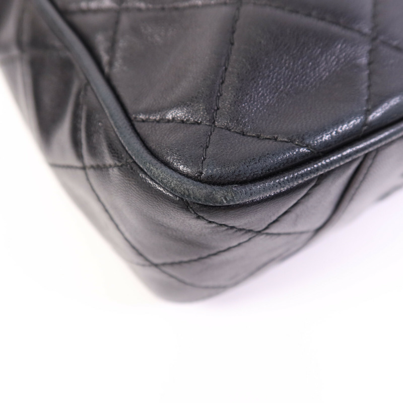 CHANEL 羊皮皮革Handbag金扣手挽袋-8