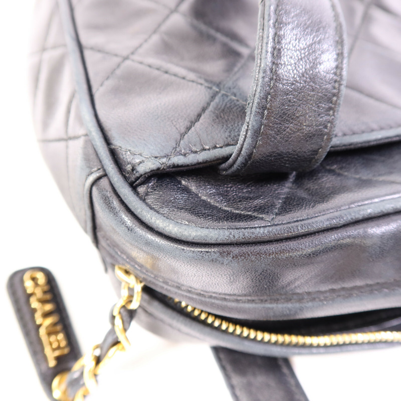 CHANEL 羊皮皮革Handbag金扣手挽袋-12