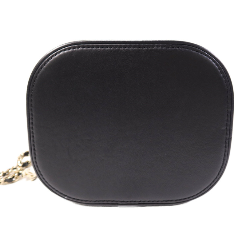 CHANEL 羊皮皮革Vanity Case金扣鏈帶手挽肩背兩用袋-3