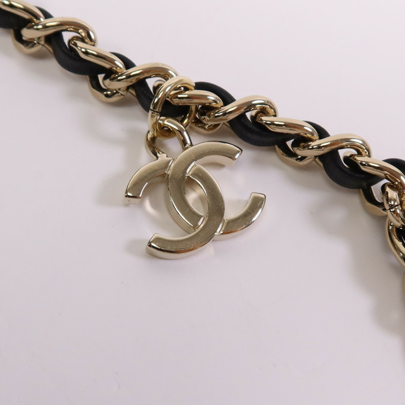 CHANEL 羊皮皮革Vanity Case金扣鏈帶手挽肩背兩用袋-6