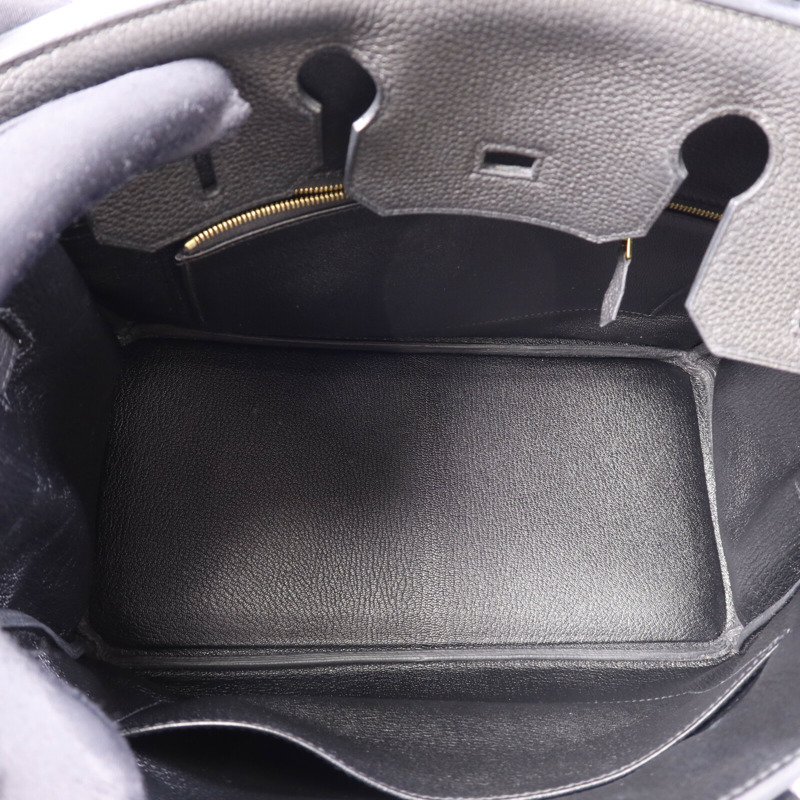 HERMES Togo皮革Birkin 30金扣手挽袋Noir-4