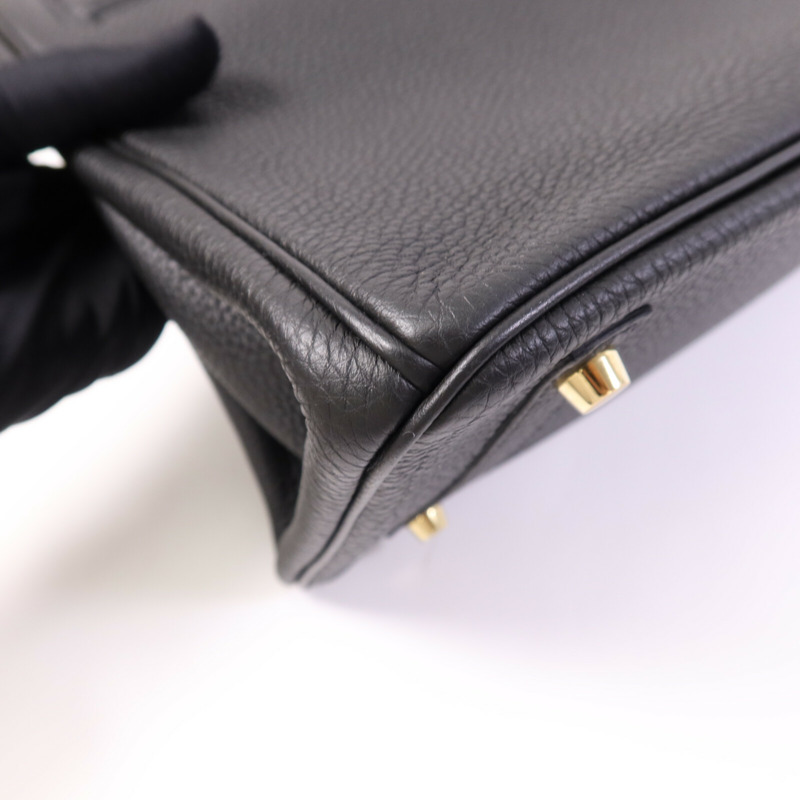 HERMES Togo皮革Birkin 30金扣手挽袋Noir-13