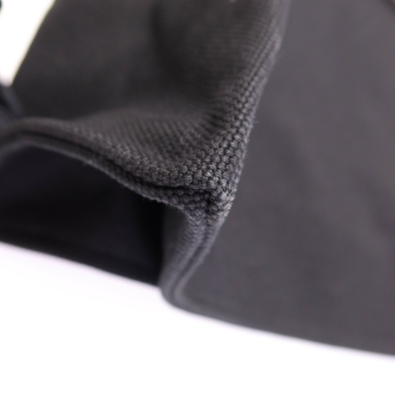 HERMES 帆布Etriviere Shopping Bag銀扣手挽袋Black-9