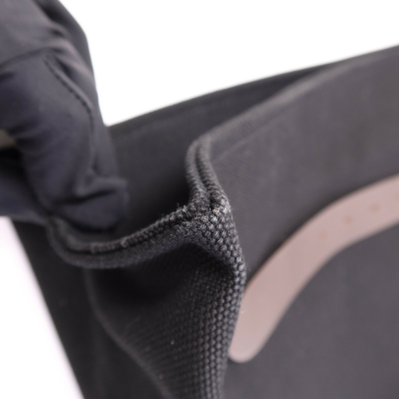HERMES 帆布Etriviere Shopping Bag銀扣手挽袋Black-10