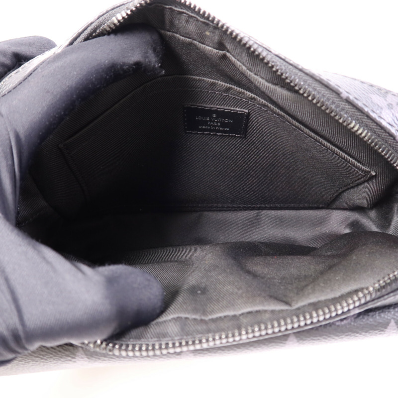 LOUIS VUITTON Monogram Eclipse Steamer Messenger肩背袋-4