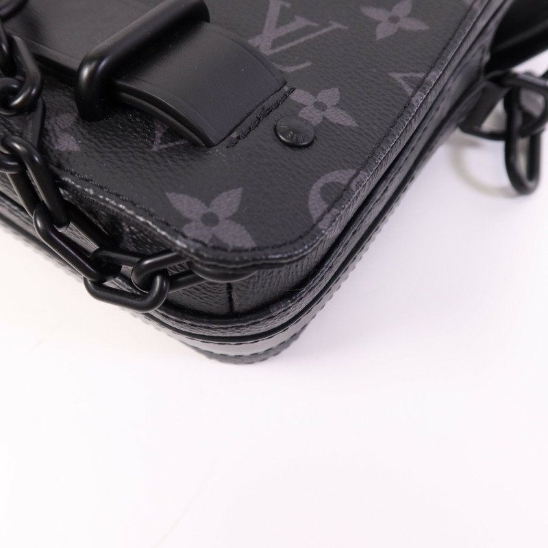 LOUIS VUITTON Monogram Eclipse Steamer Messenger肩背袋-9