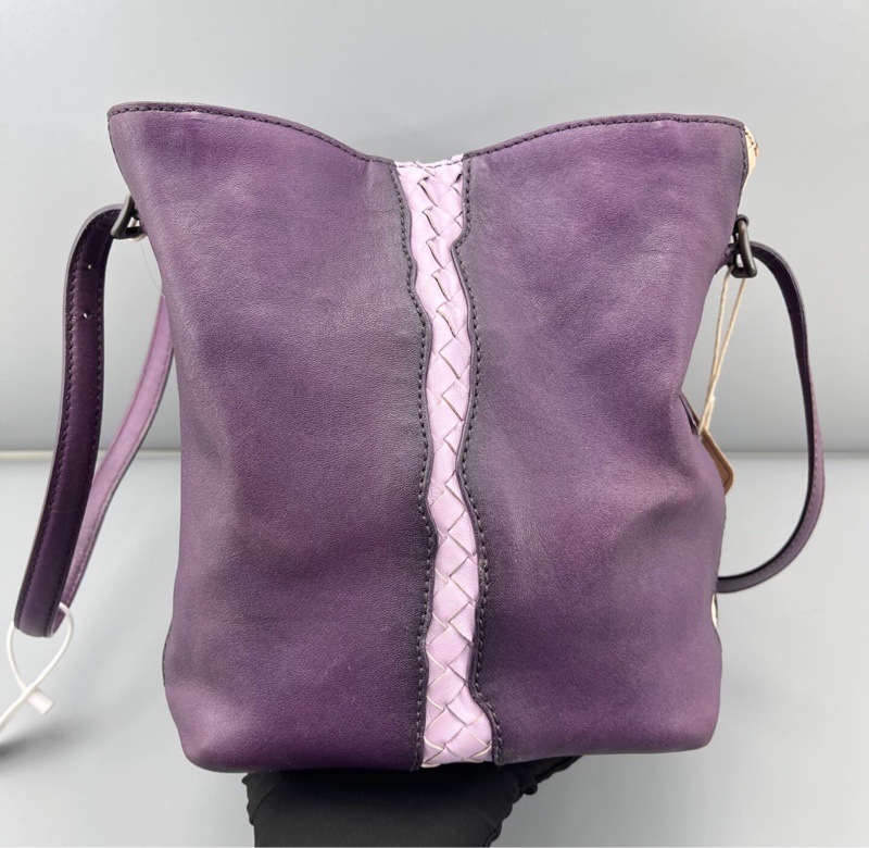 【小眾中古✨又潮又酷】 BV 編織拼接手提|托特包|紫色-2