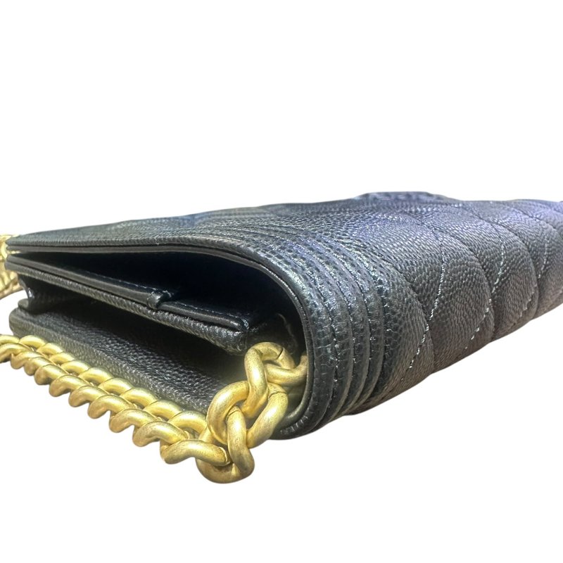 【美收精品】CHANEL BOY WOC 金色雙C菱格粒紋牛皮金鏈肩背包 4-938-3