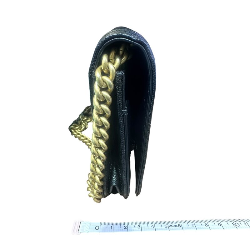 【美收精品】CHANEL BOY WOC 金色雙C菱格粒紋牛皮金鏈肩背包 4-938-21