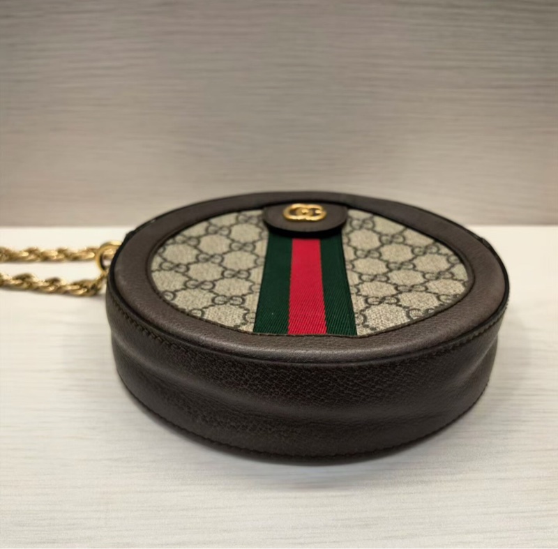 【全網最低價✨90%新】Gucci Ophidia老花圓餅鏈條包|單肩|斜背包-5
