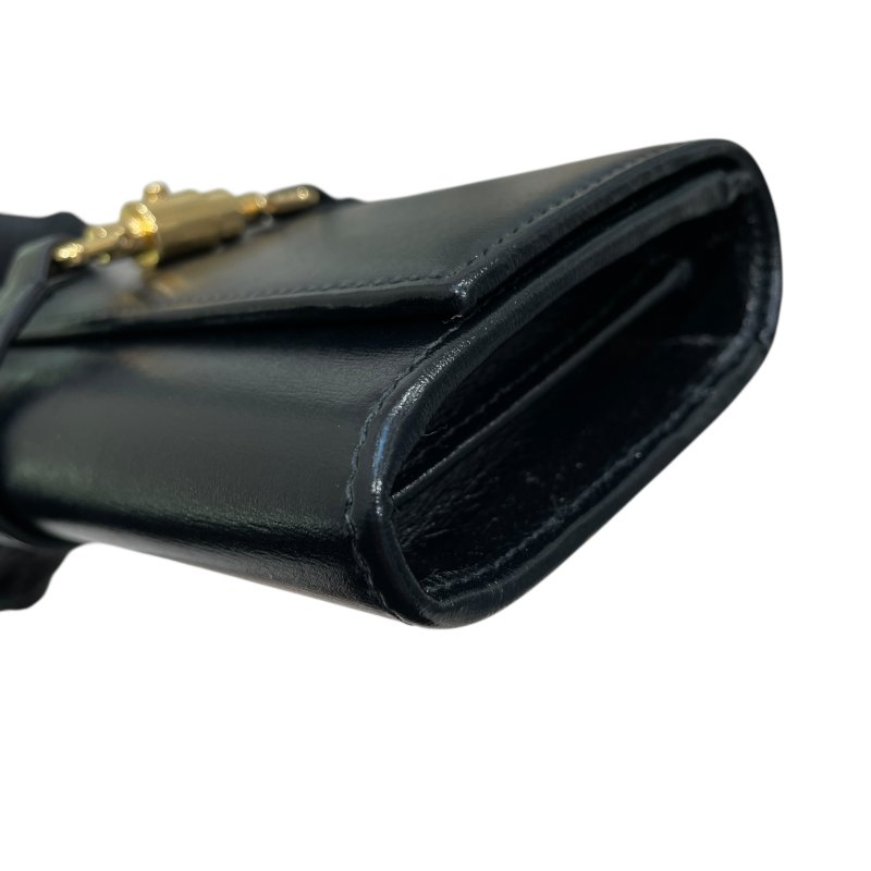 GUCCI 古馳 652681 JACKIE 1961 鍊條長夾 皮革 黑色 金扣-6