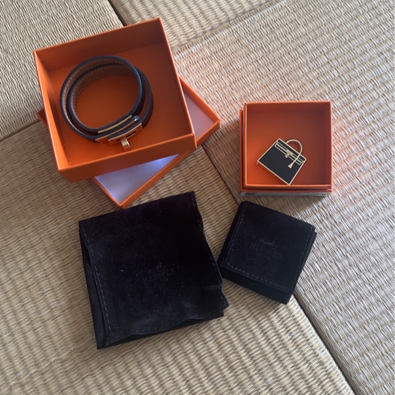 🖤這是一個愛馬仕黑金小可愛🖤Hermès Curiosité Kelly Laque Charm 吊飾-4