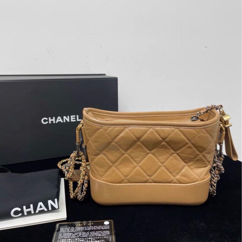 【95%新 ✨ 全網最低價】chanel 流浪包 小號 灰色 啡色 28開-0