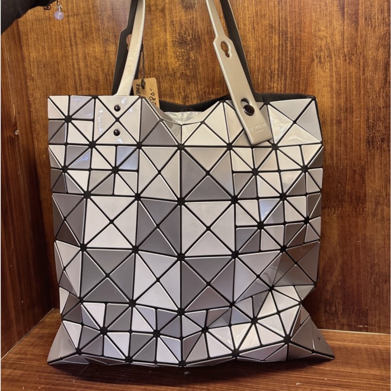 BAO BAO ISSEY MIYAKE 銀色幾何手提包-1