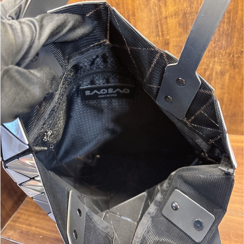 BAO BAO ISSEY MIYAKE 銀色幾何手提包-5