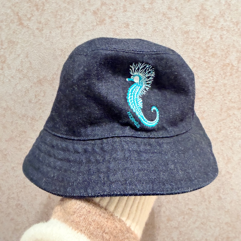 HERMES 牛仔海馬刺繡漁夫帽 59-1