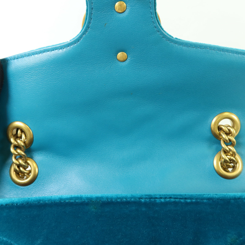 GUCCI 天鵝絨GG Marmont金扣鏈帶肩背袋-18