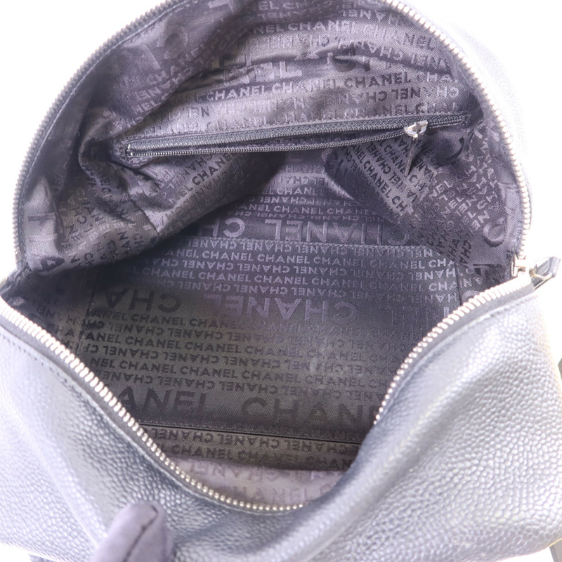 CHANEL 皮革Handbag銀扣手挽袋-4
