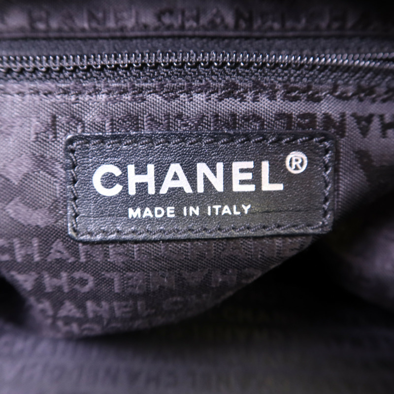 CHANEL 皮革Handbag銀扣手挽袋-5