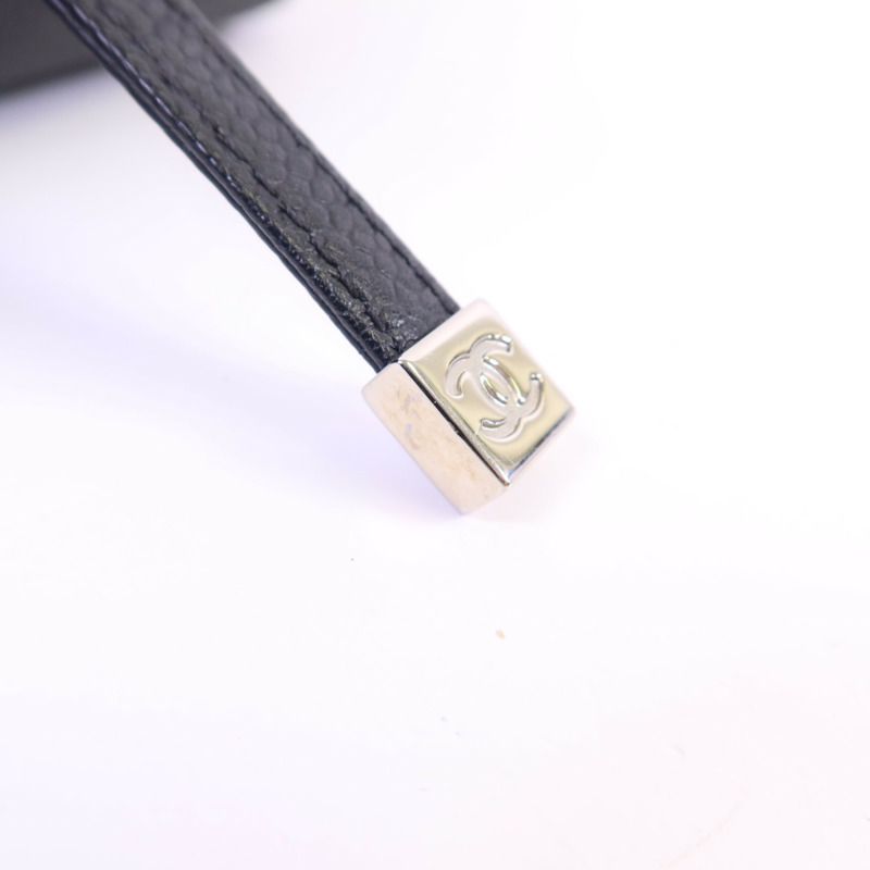 CHANEL 皮革Handbag銀扣手挽袋-11