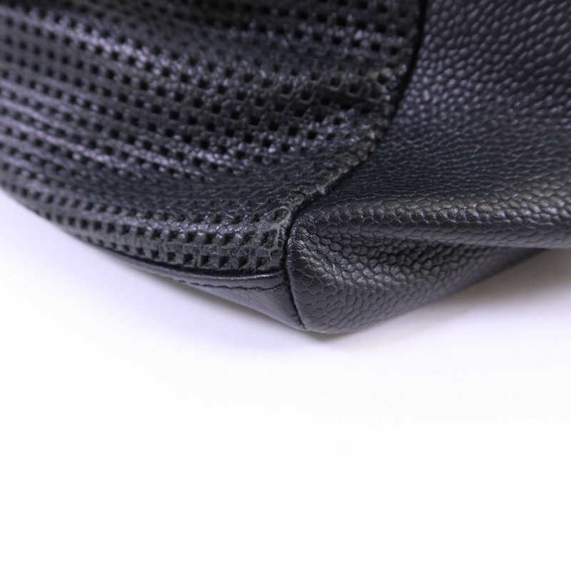 CHANEL 皮革Handbag銀扣手挽袋-14