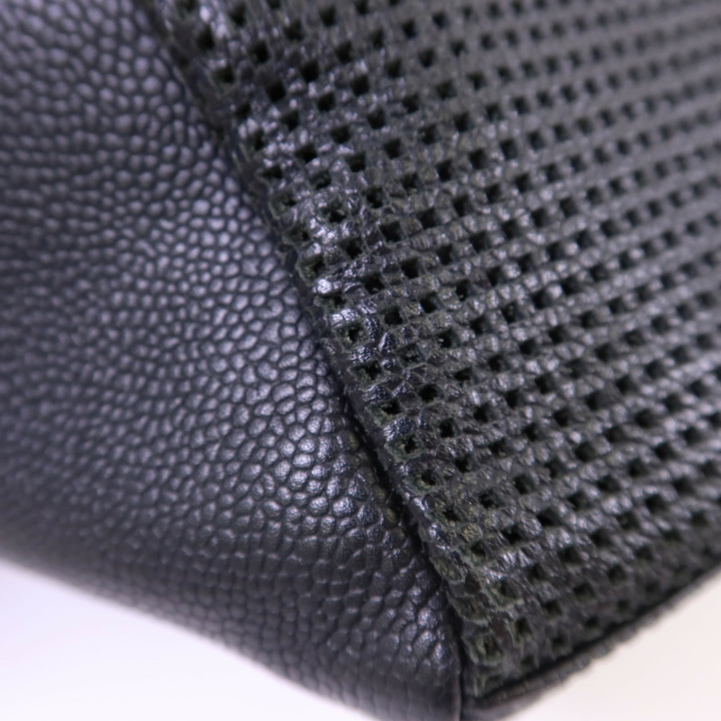 CHANEL 皮革Handbag銀扣手挽袋-16