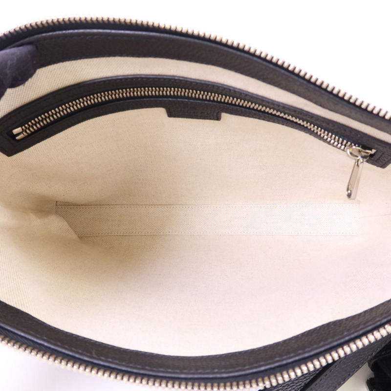 GUCCI 牛皮皮革Jumbo GG銀扣肩背袋-4