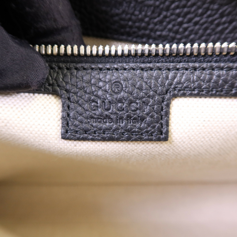 GUCCI 牛皮皮革Jumbo GG銀扣肩背袋-5