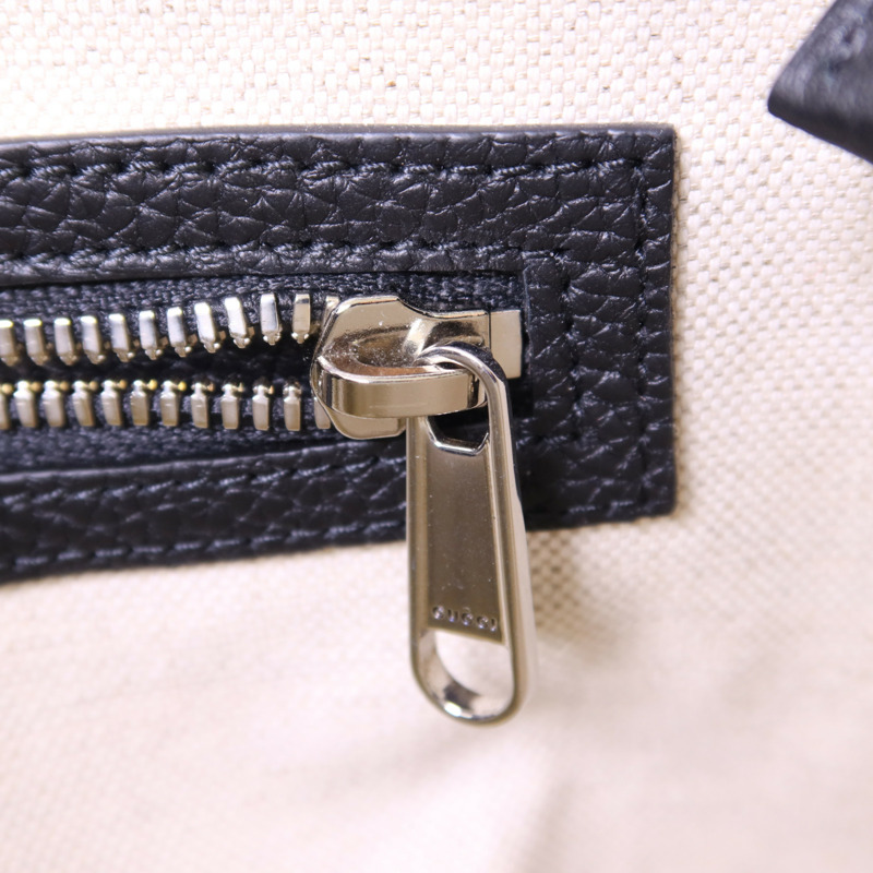 GUCCI 牛皮皮革Jumbo GG銀扣肩背袋-11