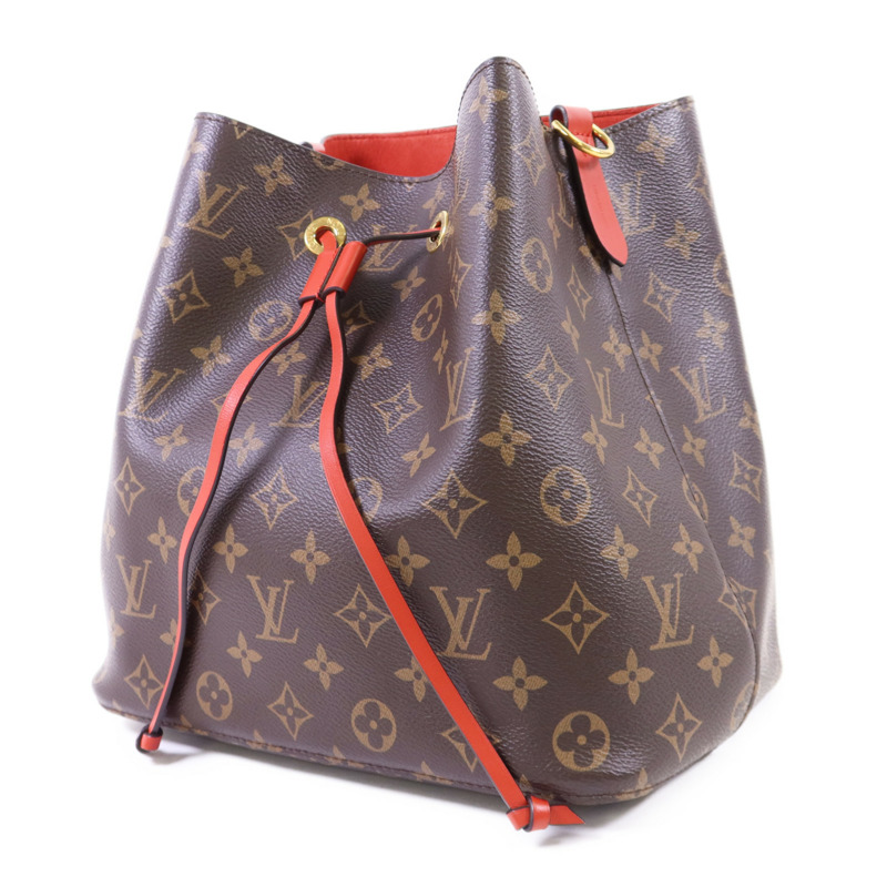 LOUIS VUITTON Monogram Neo Noe Bucket Bag金扣肩背袋Coquelicot-2