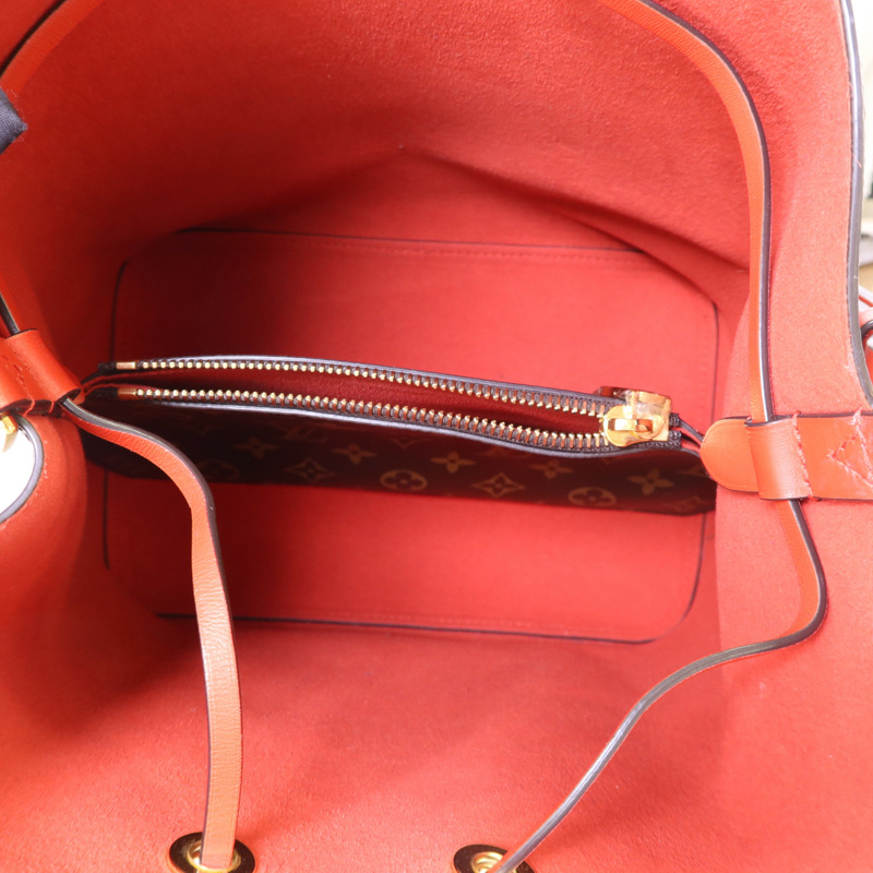 LOUIS VUITTON Monogram Neo Noe Bucket Bag金扣肩背袋Coquelicot-4