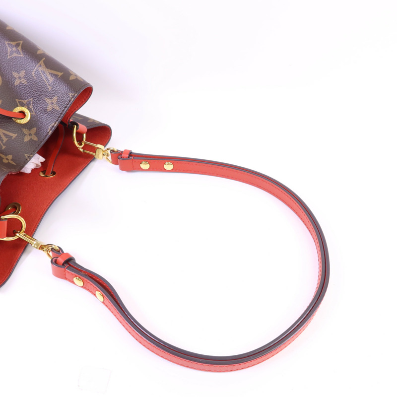 LOUIS VUITTON Monogram Neo Noe Bucket Bag金扣肩背袋Coquelicot-8
