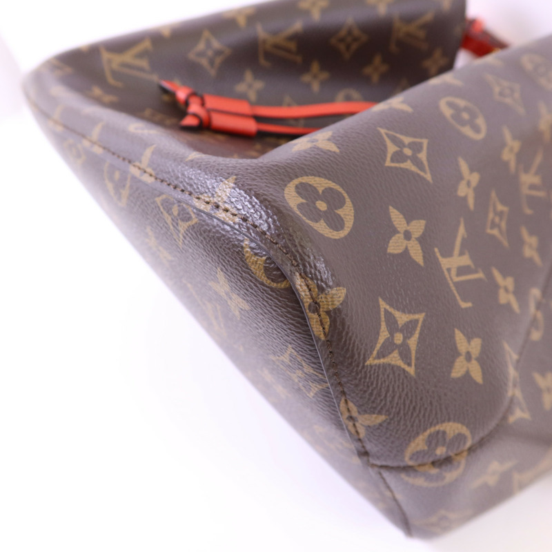 LOUIS VUITTON Monogram Neo Noe Bucket Bag金扣肩背袋Coquelicot-10