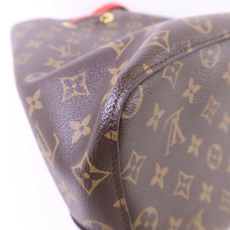 LOUIS VUITTON Monogram Neo Noe Bucket Bag金扣肩背袋Coquelicot-13