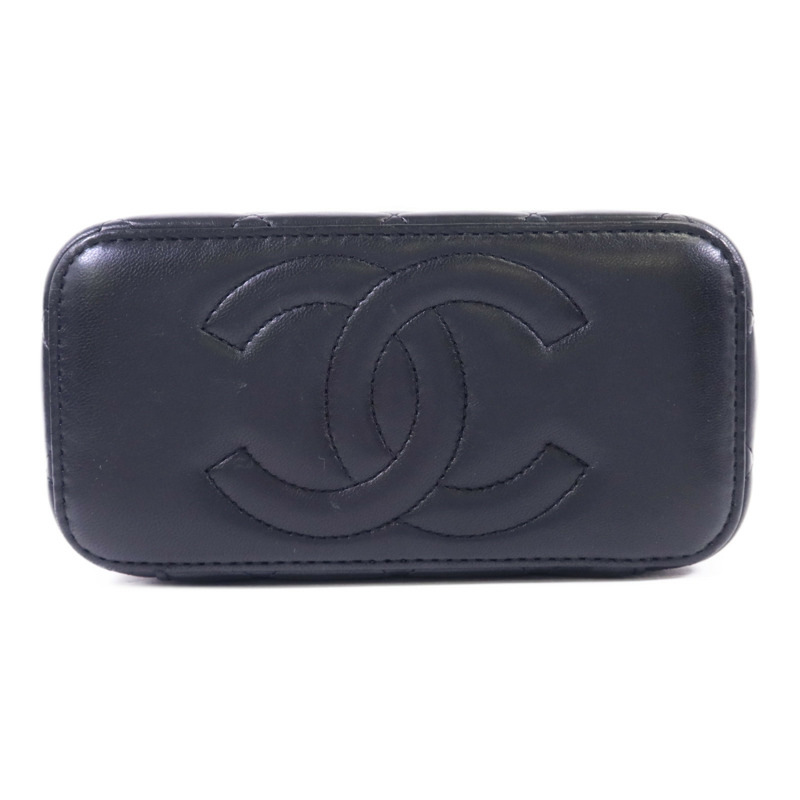 CHANEL 羊皮皮革Vanity Case金扣鏈帶肩背袋-3