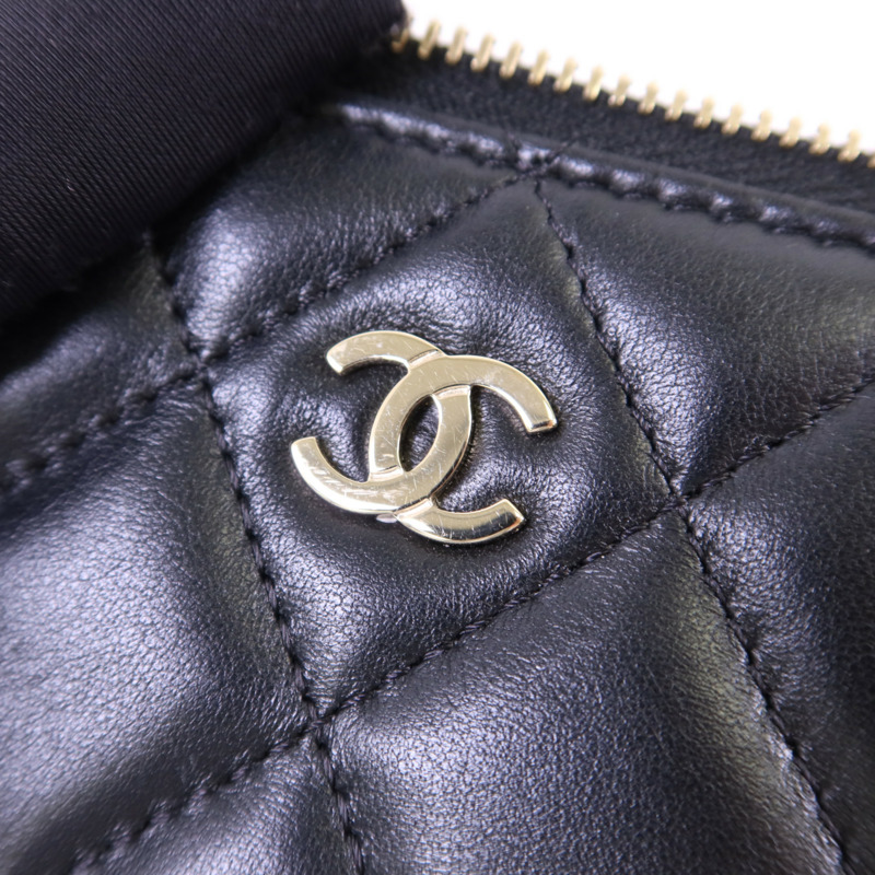 CHANEL 羊皮皮革Vanity Case金扣鏈帶肩背袋-8