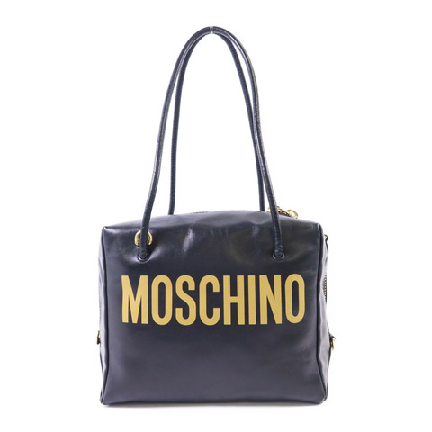 MOSCHINO 皮革Shoulder Bag金扣肩背袋