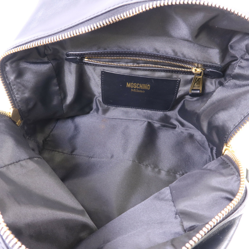 MOSCHINO 皮革Shoulder Bag金扣肩背袋-4