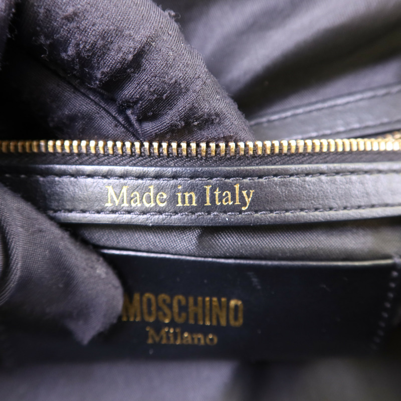MOSCHINO 皮革Shoulder Bag金扣肩背袋-6
