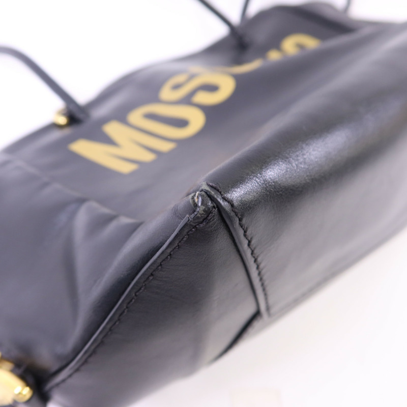 MOSCHINO 皮革Shoulder Bag金扣肩背袋-12