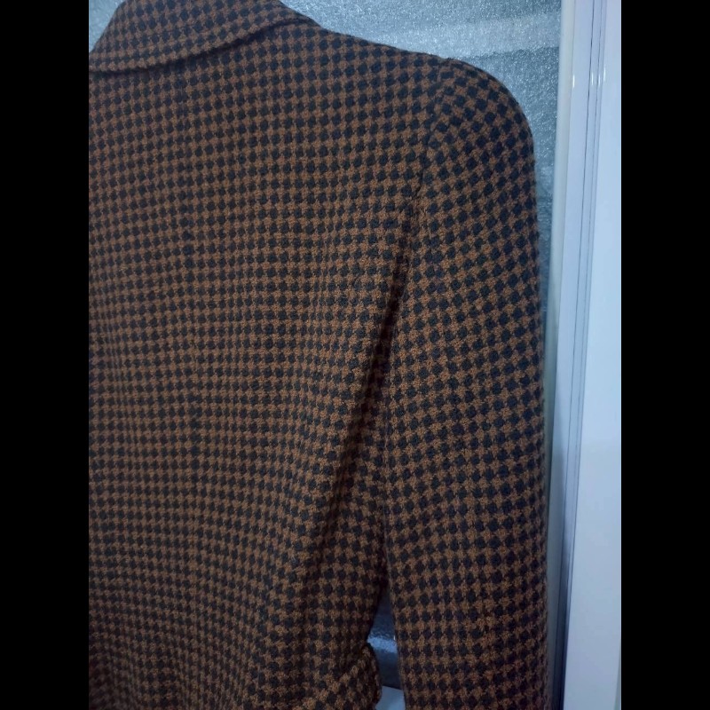 Chanel 咖黑小千鳥格外套-12