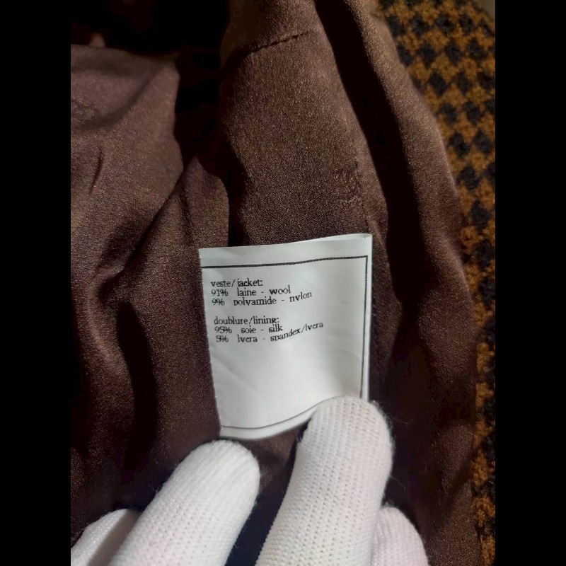 Chanel 咖黑小千鳥格外套-18