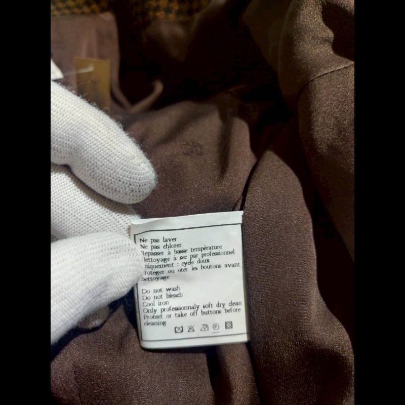 Chanel 咖黑小千鳥格外套-19