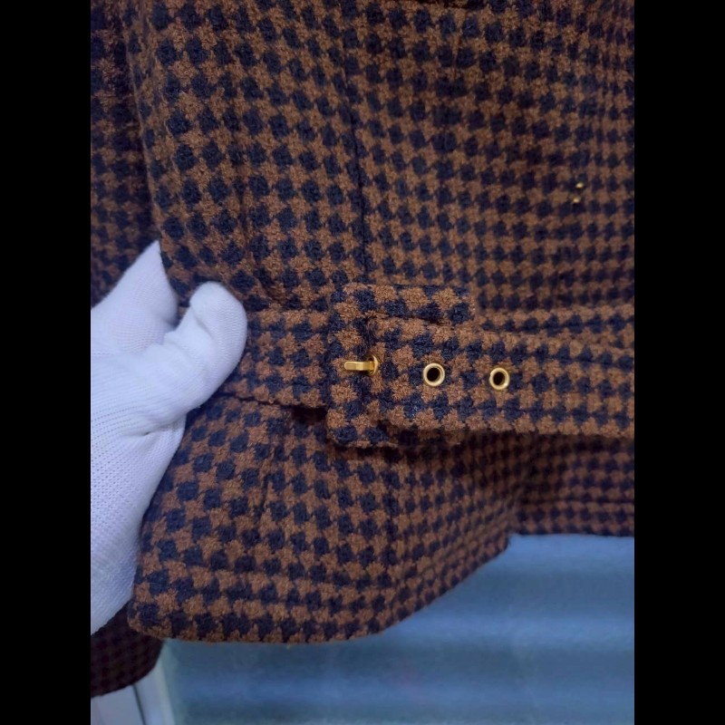 Chanel 咖黑小千鳥格外套-20